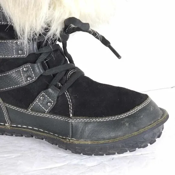 Sorel Women's Kaya US8 Black Leather Waterproof Insulated Faux Fur Winter Boot - Picture 16 of 16